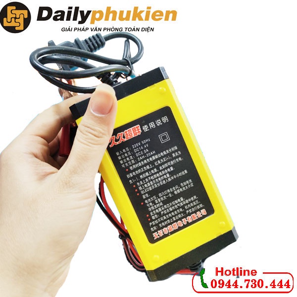 Bộ sạc bình acquy 12v 2A thông minh, tự động ngắt khi sạc đầy