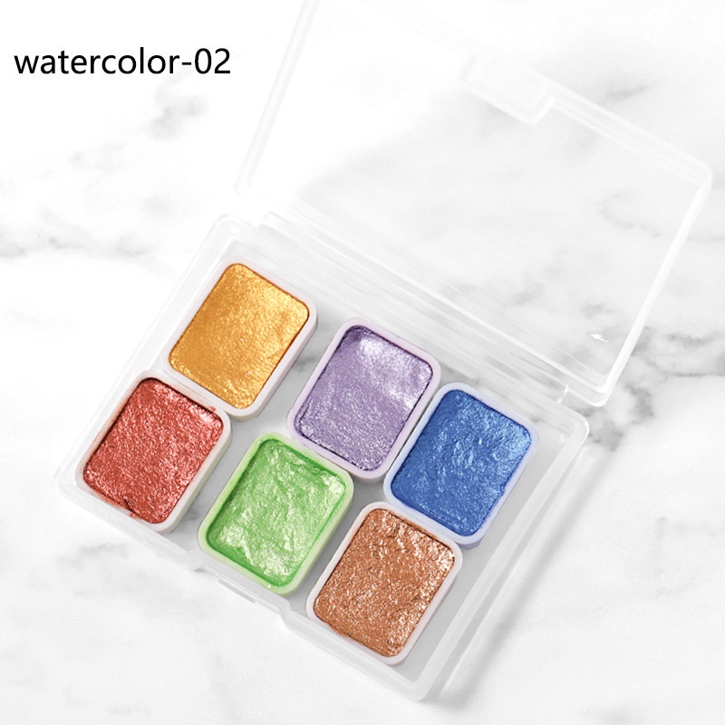 Set 6 Màu Nhũ Nước Ngọc Trai Làm Nail Vẽ Loang Siêu Đẹp