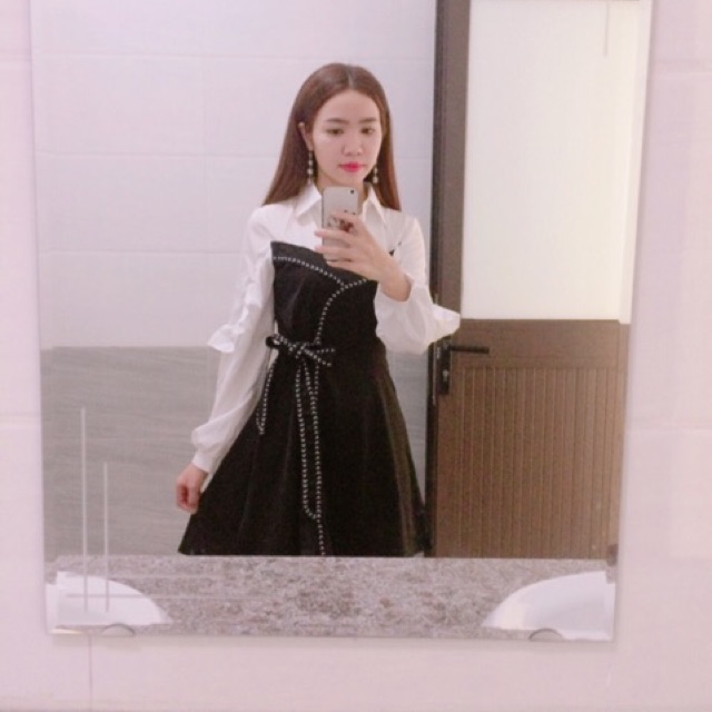 Đầm sơ mi cách điệu