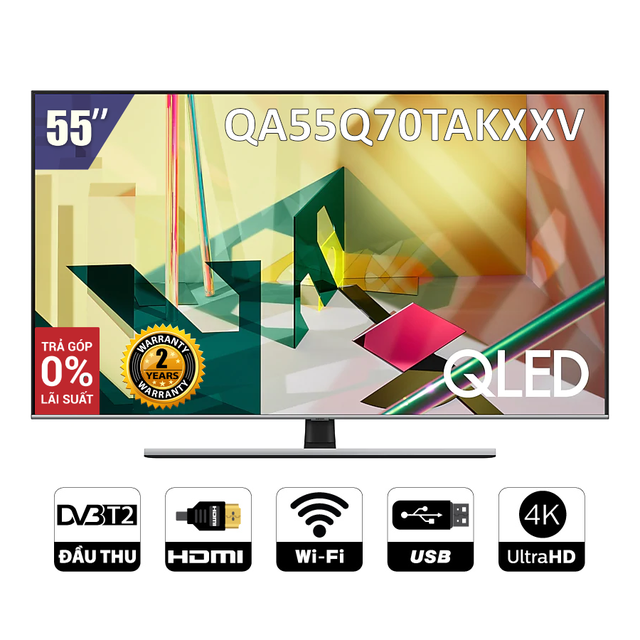 Smart Tivi Samsung 55 inch QLED 4K QA55Q70TAKXXV - Miễn phí lắp đặt