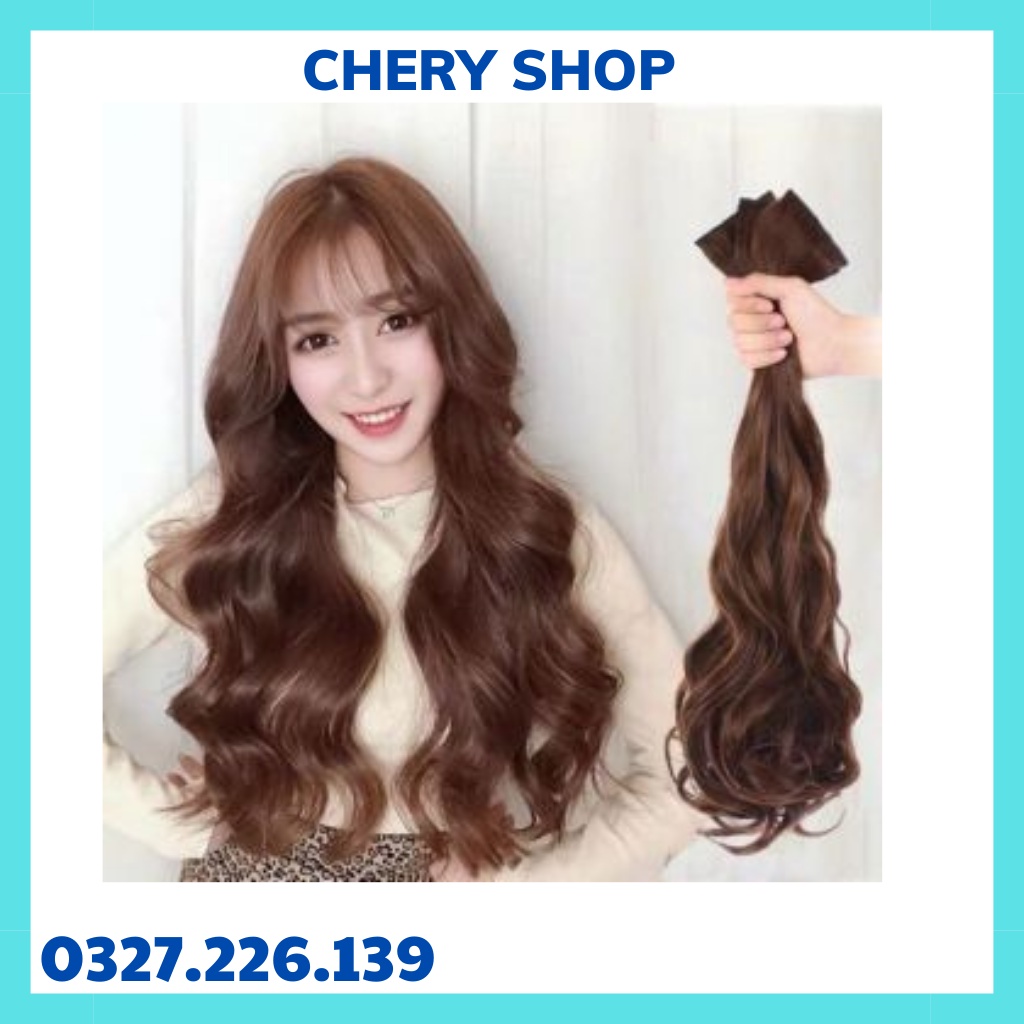 Tóc giả nữ kẹp ❤️❤️ FREESHIP ❤️❤️ kẹp phím phồng xoăn set 3 phím cực hot