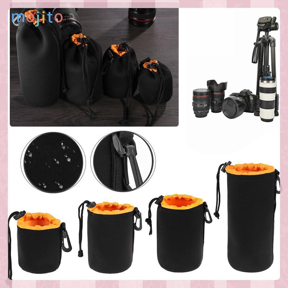 MOJITO Waterproof Soft Neoprene Camera Lens Pouch Bag Drawstring Protector Case