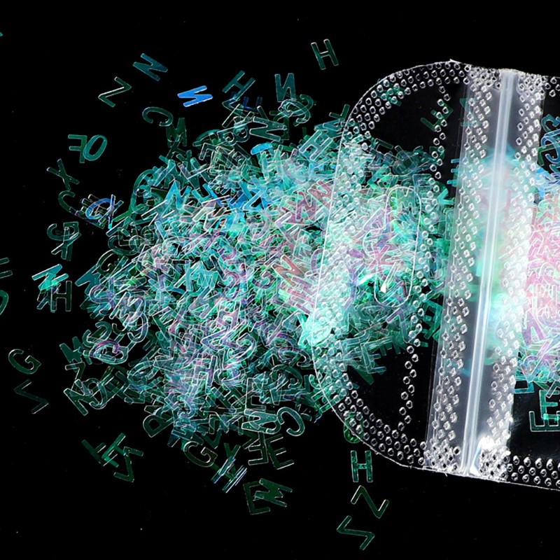 Hạt Nhựa Resin Làm Đồ Trang Sức Hình Chữ Cái 5 Màu 2g