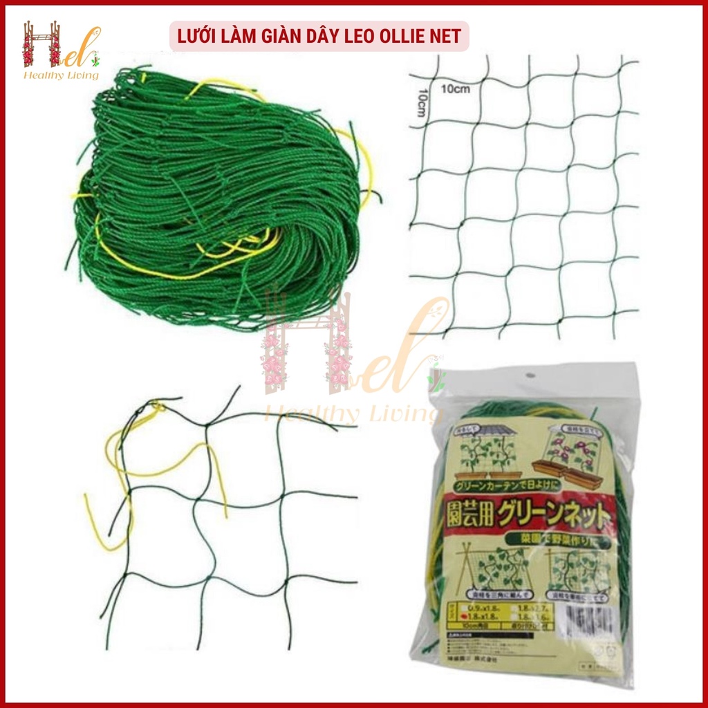 Lưới Làm Giàn Dây Leo (1,8m x 1,8m) Lưới Làm Giàn Dưa Leo, Hoa, Đậu Leo, Giàn Cây Bền Chắc