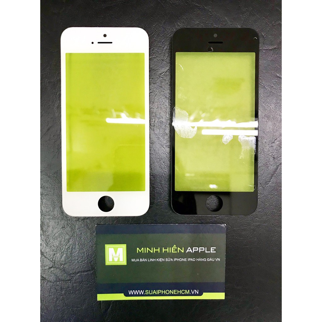 Kính liền ron seal xanh iPhone 5, 5S