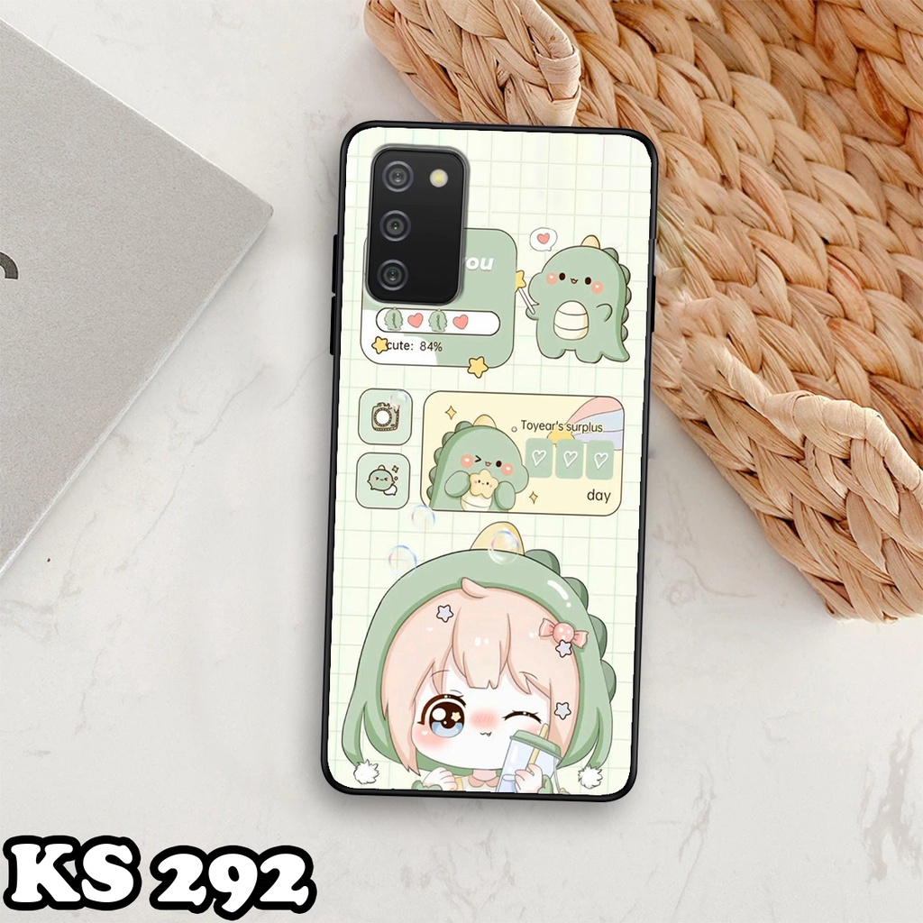 Ốp lưng Samsung A03 - Samsung A03s - Samsung A03 Core - Ốp in hình khủng long DinoCute - Lưng nhám viền TPU