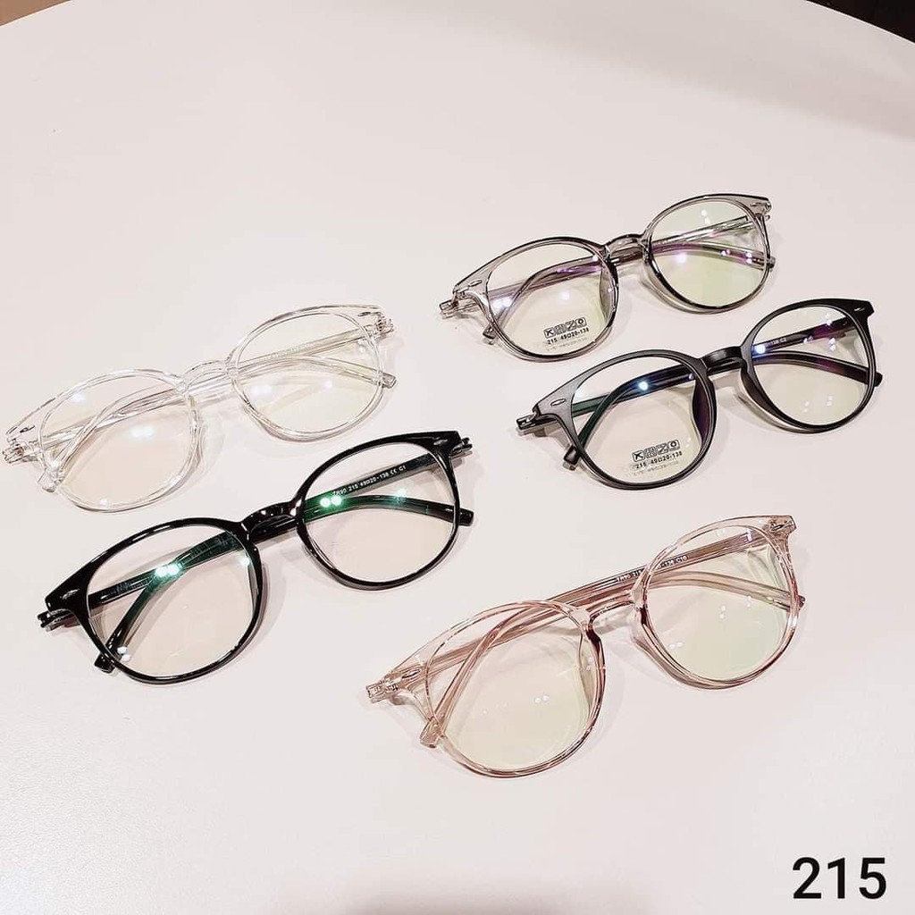 Gọng kính cận nam nữ mắt tròn nhựa dẻo Liupeyewear 215 nhiều màu đen, trắng, hồng, dáng dễ đeo chống gãy