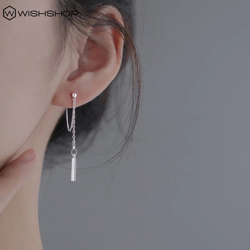 [Hot Sale] [Bông Tai Chuỗi Hình Học Tối Giản Phong Cách Punk Cổ Điển] Bông Tai Dáng Dài Tua Rua Cho Cô Dâu / Cô Dâu]