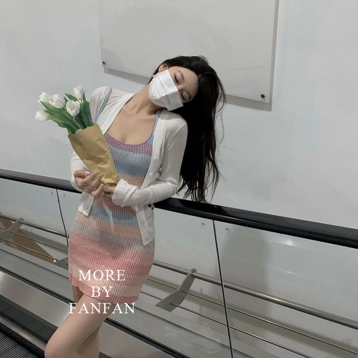 Cocory vn Đầm Sát Nách Màu Gradient Thiết Kế Mới Quyến Rũ Thời Trang Mùa Hè Dành Cho Nữ