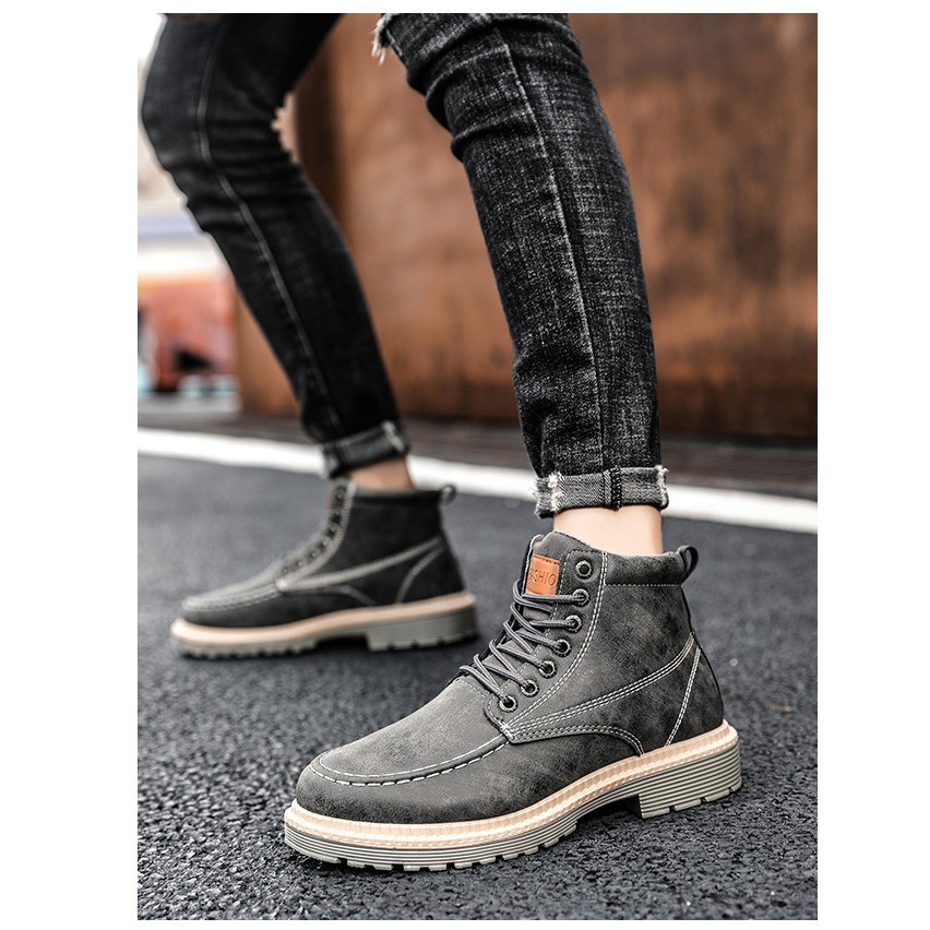 Giày cao cổ nam Fashion kiểu dáng đường phố bụi bặm mẫu mới 2020 | BigBuy360 - bigbuy360.vn