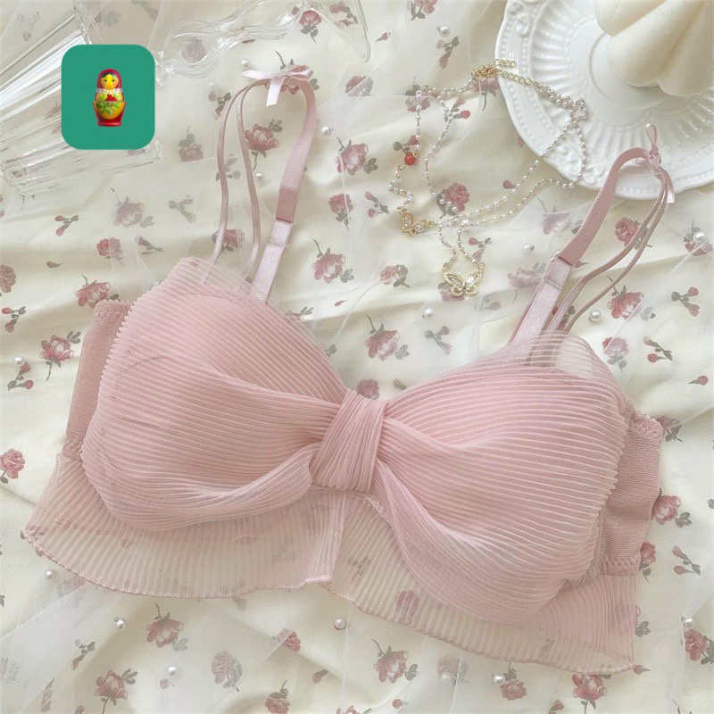 Áo 2 dây bra dập ly nơ trước cực xinh alohashop91