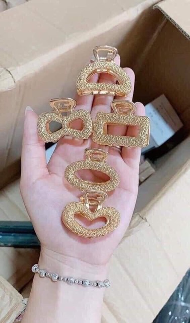 Set 5 kẹp tóc mạ vàng