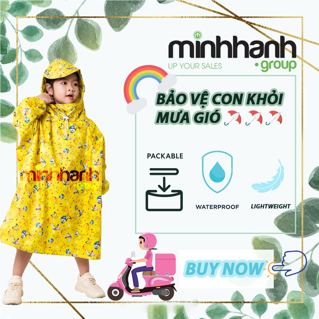 Áo mưa Minh Hạnh - Áo mưa Bisur hoạt hình trẻ em