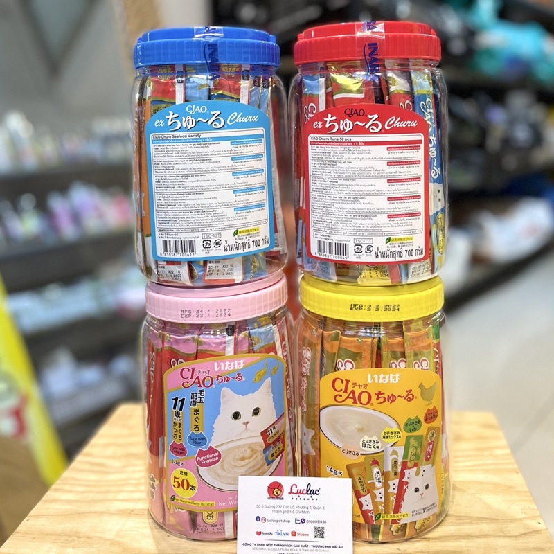 Súp thưởng Ciao Inaba nhập khẩu Thái Lan - Hộp 50 thanh mix vị
