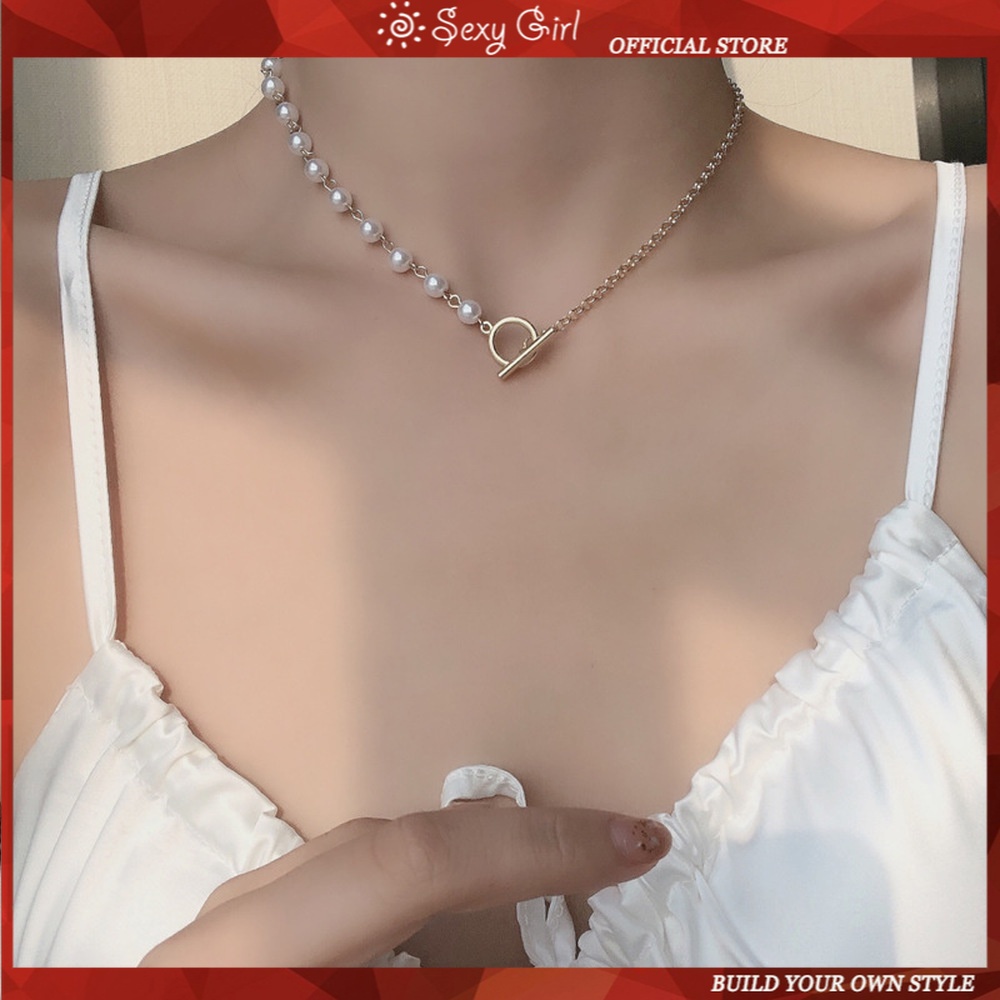 Vòng Cổ Kết Hợp Ngọc Trai Xinh Xắn Cho Nữ