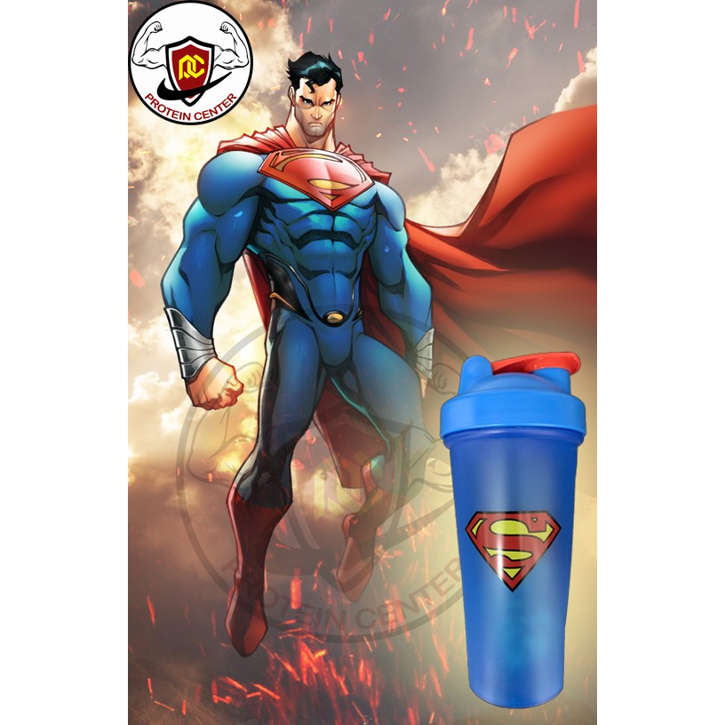 💥[FREESHIP EXTRA]💥 Bình lắc SHAKER thể thao, tập GYM 800ml kiểu dáng MARVEL biểu tượng SUPER MAN - Shop Protein Center