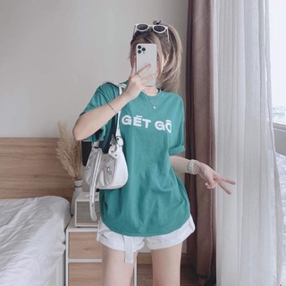 Set áo thun pull xanh Gét Gô + Quần short trắng