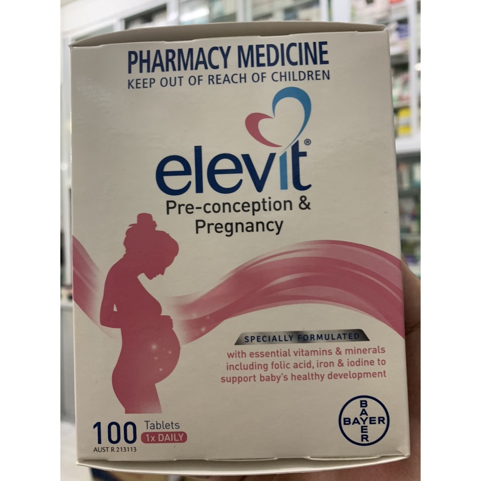 [Tem Chemist] Vitamin tổng hợp Elevit  LOẠI TỐT  viên uống bổ sung vitamin cung cấp dinh dưỡng cho mẹ