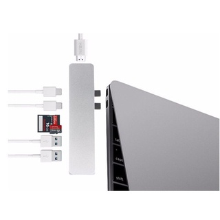 Bộ Chuyển Đổi Hub USB Type C 7 Trong 1 Cho MacBook Pro/Air 2018/2020 Có Đầu Đọc Thẻ 4K HDMI USB C USB 3.0 SD/TF