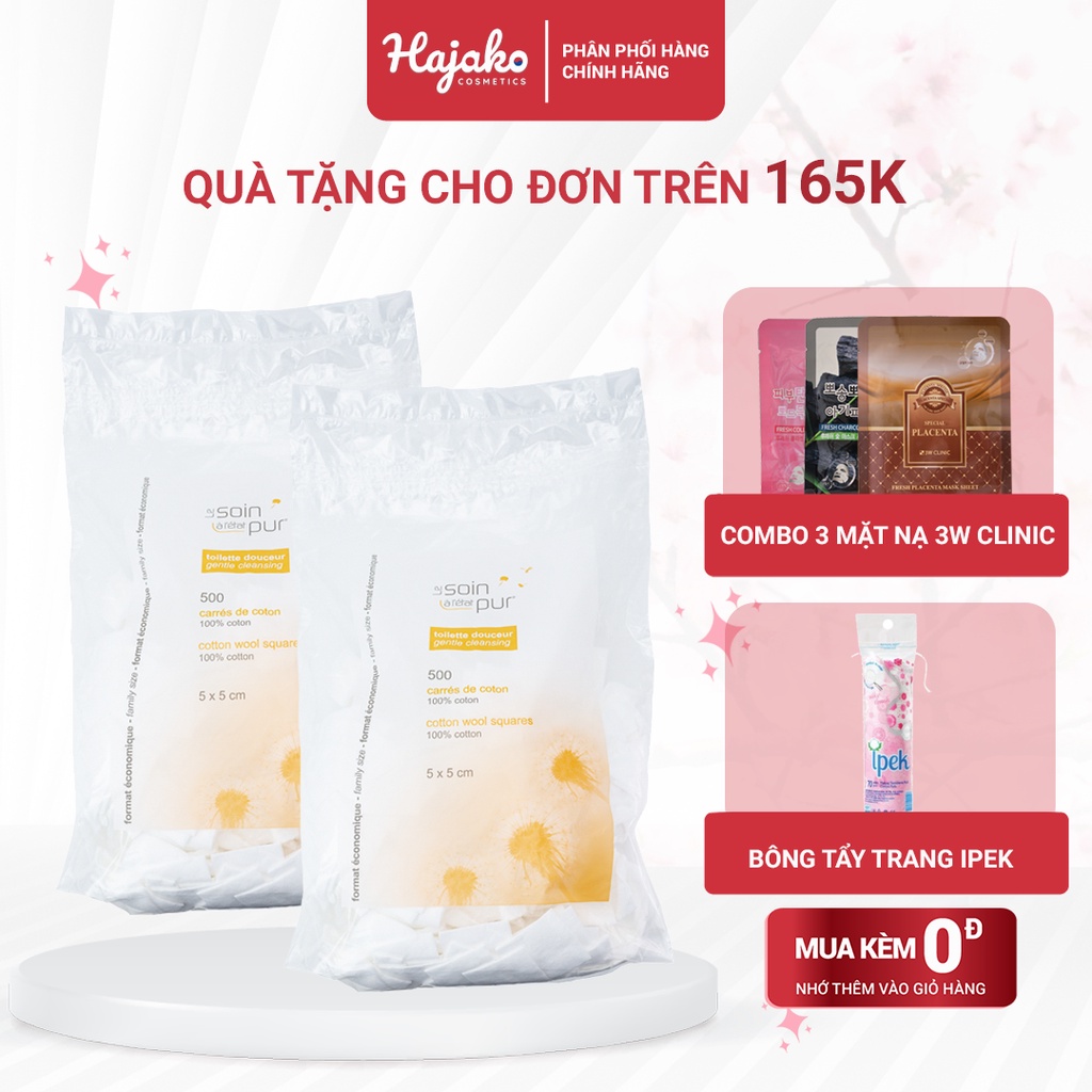 Bông Tẩy Trang Pháp Tetra Medical Carrés De Coton 500/600 miếng