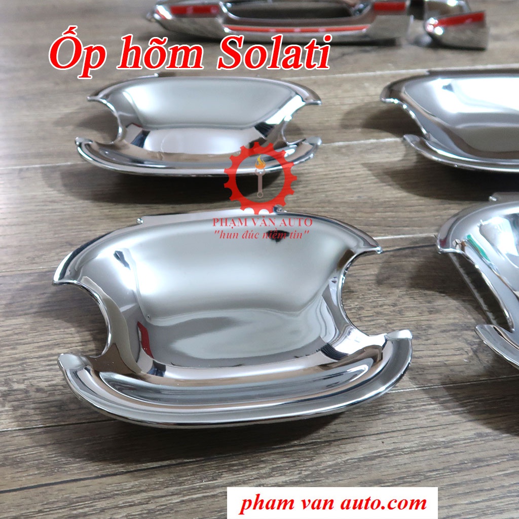 Combo 2 món ốp mạ: Tay + hõm  Hyundai Solati hàng cao cấp Phạm Văn auto