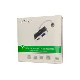 Cáp Type C -&gt; Vga + HDMI M-pard MD 017, cáp chuyển type C sang Vga và HDMI