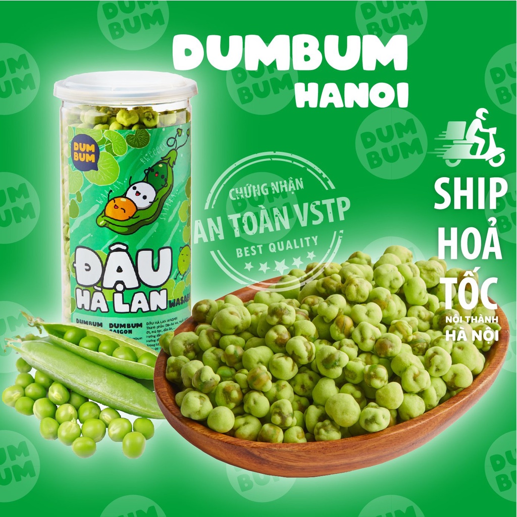 [Mã 252FMCGSALE giảm 8% đơn 500K] Đậu hà lan wasabi DumBum 400g đồ ăn vặt Hà Nội