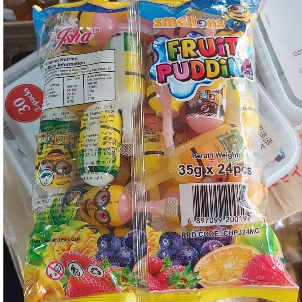 Thạch Rau Câu Trái Cây Smallons 840gr HongKong - Date T2/2025