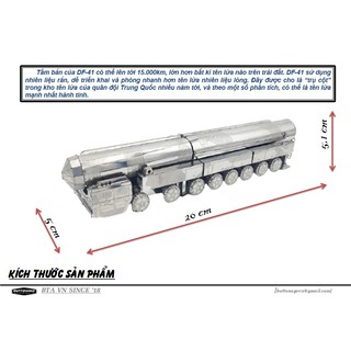 Mô Hình Lắp Ghép kim Loại 3D Tên lửa đạn đạo DF-41