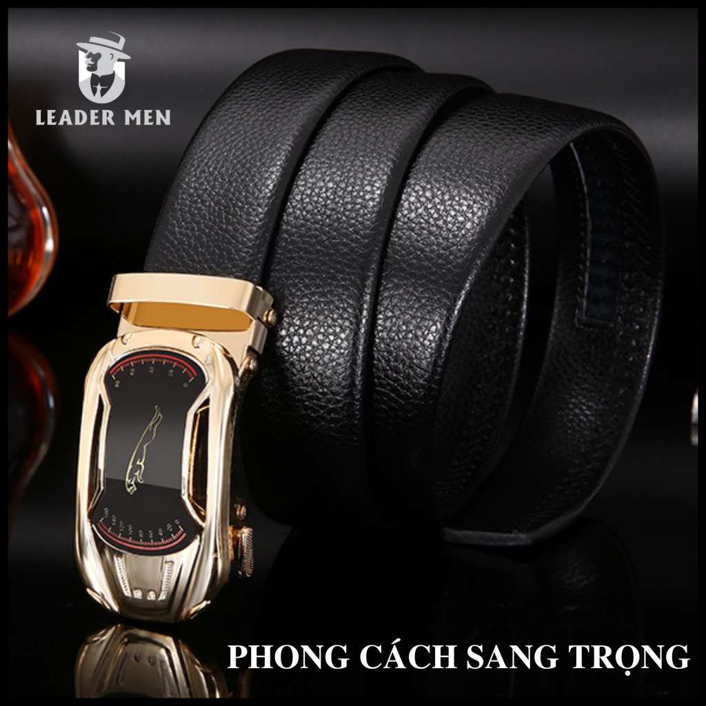 Thắt Lưng Nam Chất Liệu Da Cao Cấp TLK5-01 Khóa Tự Động - Dây Nịt Da Nam Thời Trang Khóa Mặt Đồng Hồ - LeaderMen