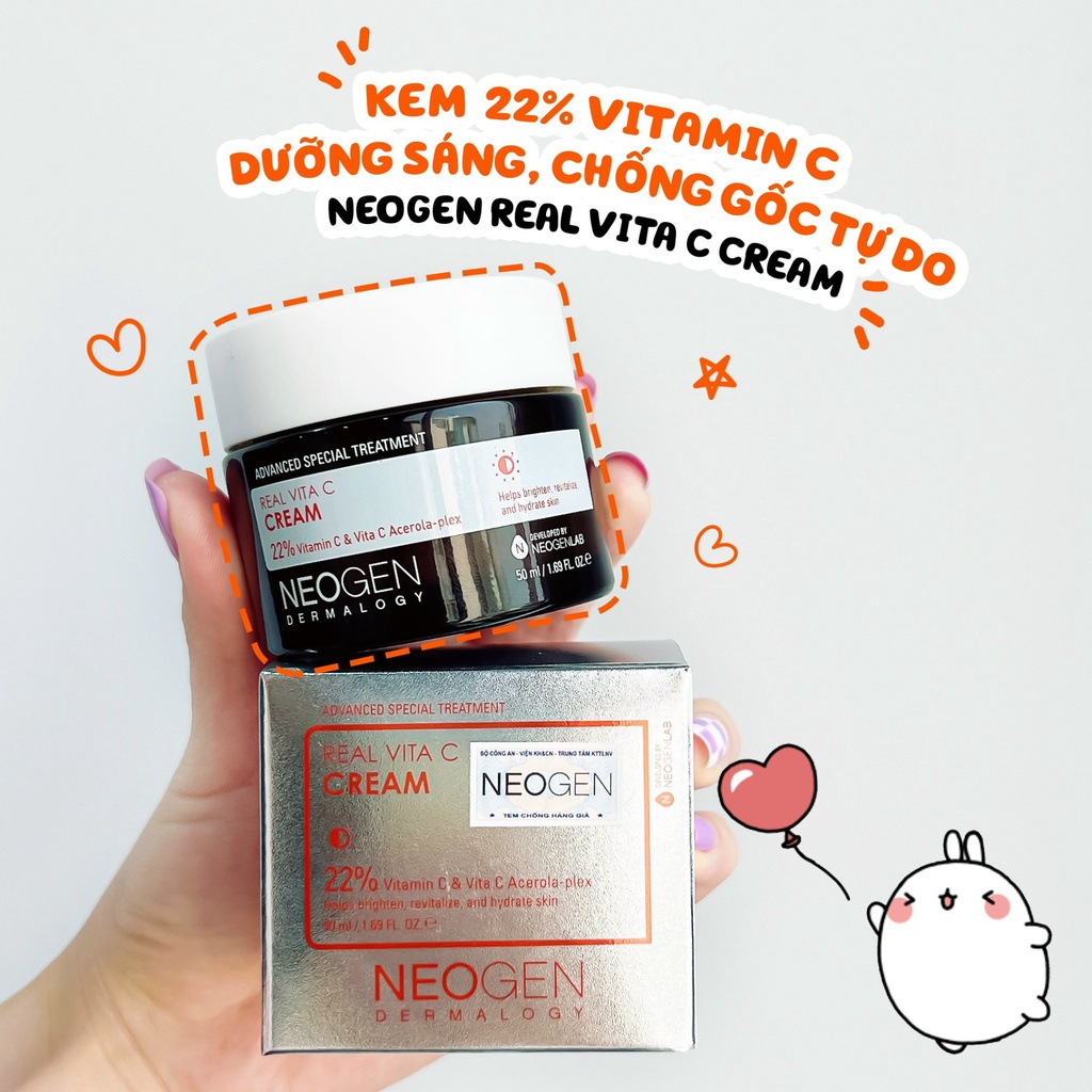 Tinh Chất và Kem Dưỡng Vitamin C Giảm Thâm Dưỡng Sáng Da Neogen Real Vita C