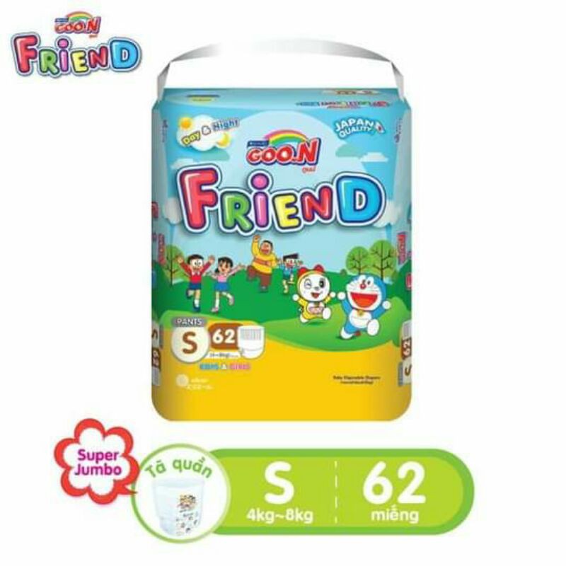 Tã quần Goon Friend S62/M58/L48/XL42/XXL34