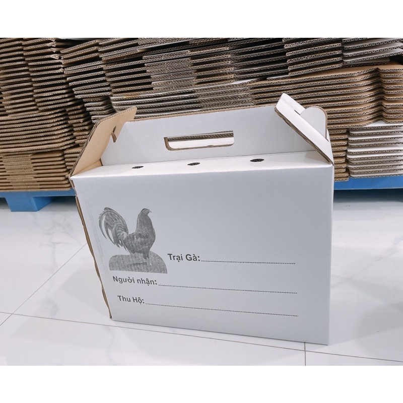 Combo 10 Thùng Gà Tre bằng giấy Carton Cao Cấp. Cho gà khi di chuyển xa hoặc ngủ được thoải mái
