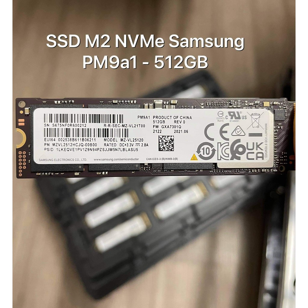 Ổ cứng SSD M2 NVMe Samsung PM9a1 256Gb/ 512Gb - Gen4 x4