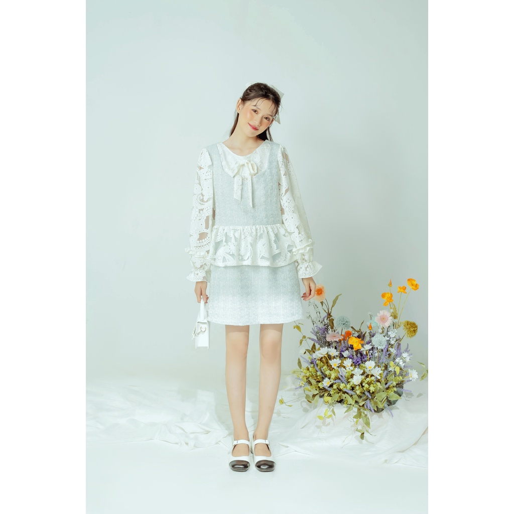 Áo kiểu hoạ tiết Floral Sky top SODA POP