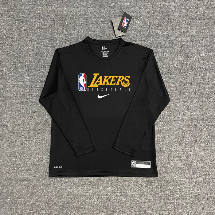 Áo Thun Thể Thao Bóng Rổ Dài Tay Nhanh Khô In Chữ Lakers Warriors