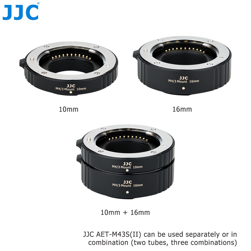 JJC M4/3 Bộ ống mở rộng Micro 4/3 cho Máy ảnh Olympus OM-D E-M10 E-M5 E-M1 Mark IV III II Lumix GX85 GX9 GX8 GX7 GH6 GH5 GH5S S5M2 S5II S5IIx S1 R  G10 G9 G8 G7 G6 G80 G85 G90 G95 G100 G110