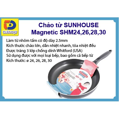 Chảo từ chống dính Sunhouse SHM18-30