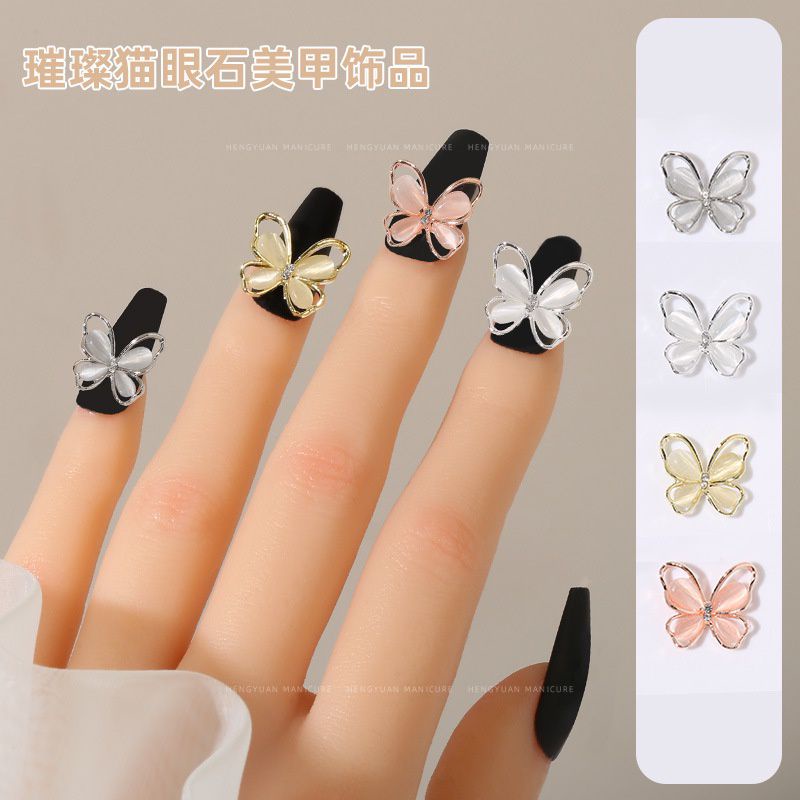 Charm nail 2k .Giá rẻ nhất. charm bướm đá khối mẫu mới