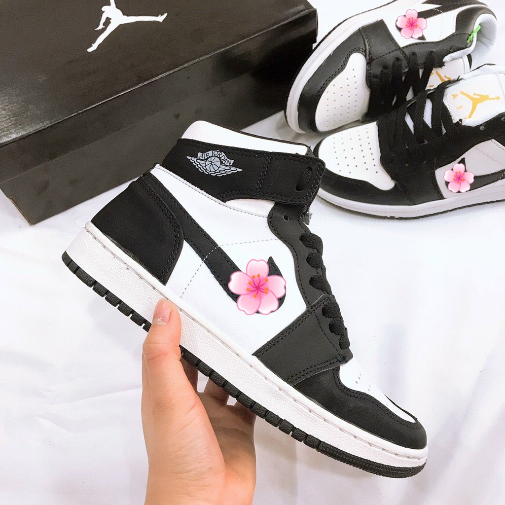 Giày Sneaker Air Jordan Đen Trắng Cao Cấp Full Size Nam Nữ