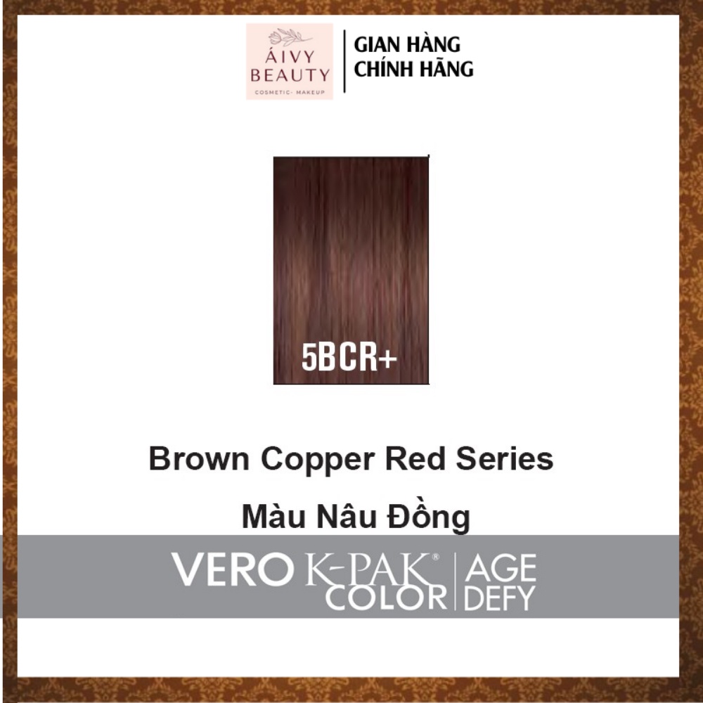 Brown Copper Red Series BCR - Màu nhuộm phủ bạc thời trang JOICO Vero K-Pak Color Age Defy (Tông màu nâu ánh đồng)