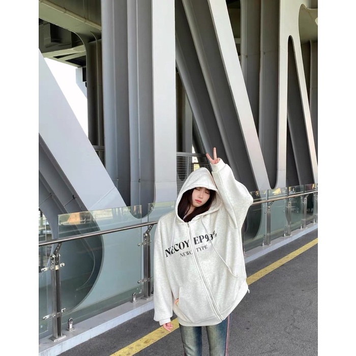 Áo Khoác Nỉ Hoodie Zip NECO Form Rộng Nam Nữ Unisex, Áo hoodie Nỉ mũ 2 lớp nhiều màu Vati