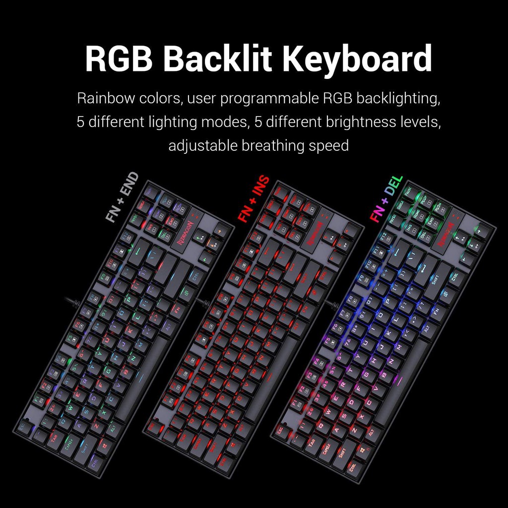 Bàn Phím Chơi Game Redragon K552 / K551 Rgb