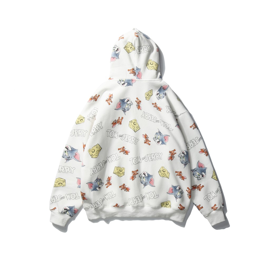 Áo hoodie ulzzang nam nữ unisex form rộng họa tiết Tom&Jerry phong cách Hàn Quốc