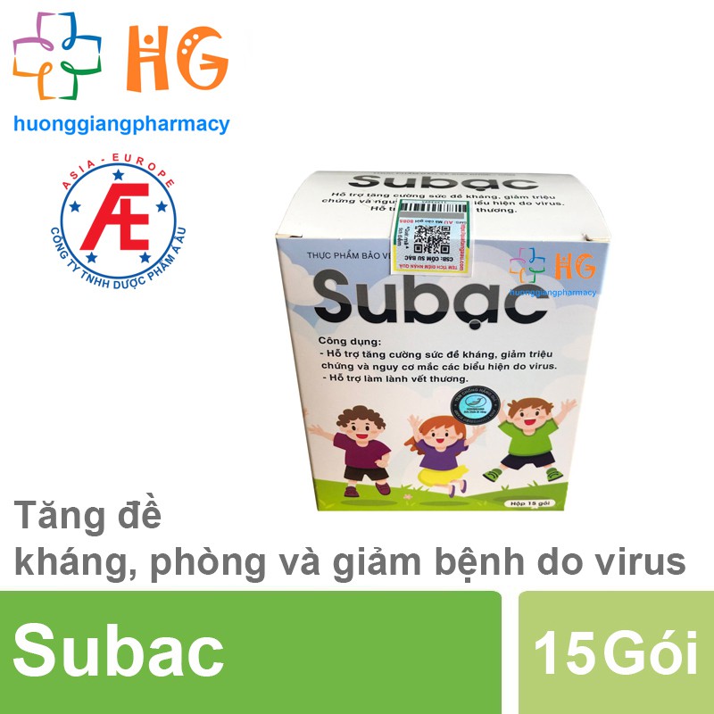 Cốm SuBạc - Không lo bị thủy đậu, tay chân miệng, bệnh ngoài da ở trẻ (Hộp 15 gói)