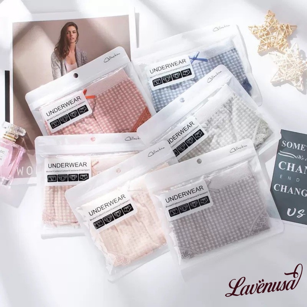 Quần lót nữ cao cấp Cotton kháng khuẩn dễ thương xinh xắn LAVENUSA QL12