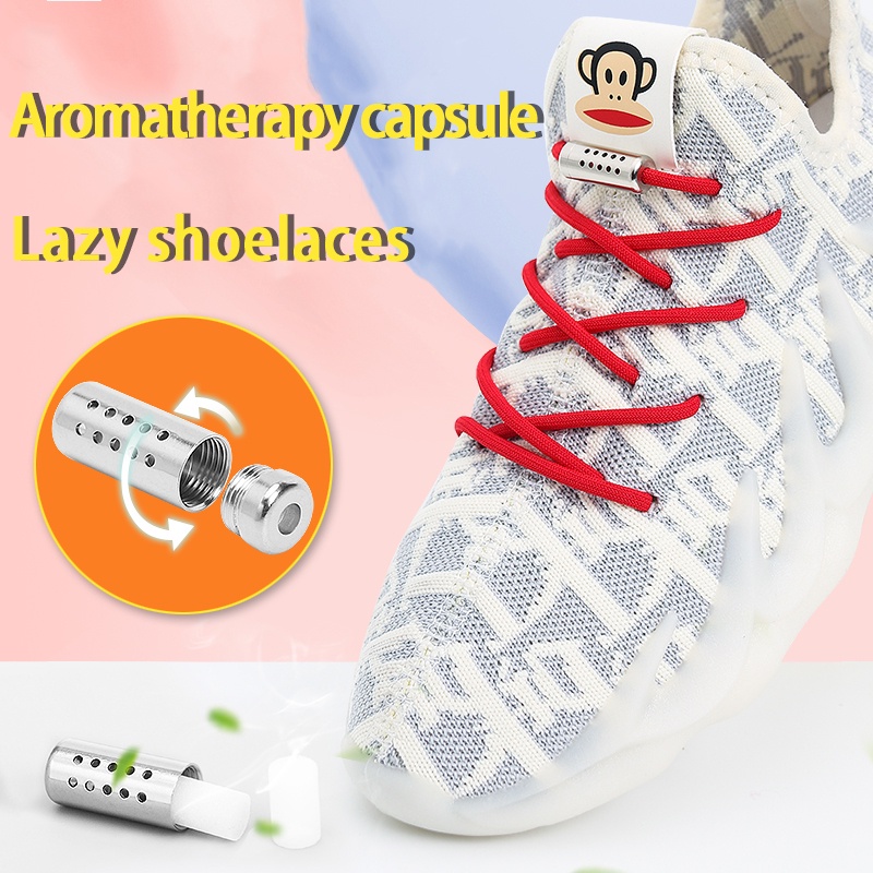 1 Cặp Dây Cao Su Co Giãn Hình Tròn Không Cần Buộc Dây Giày Sneaker Cho Người Lớn Và Trẻ Em