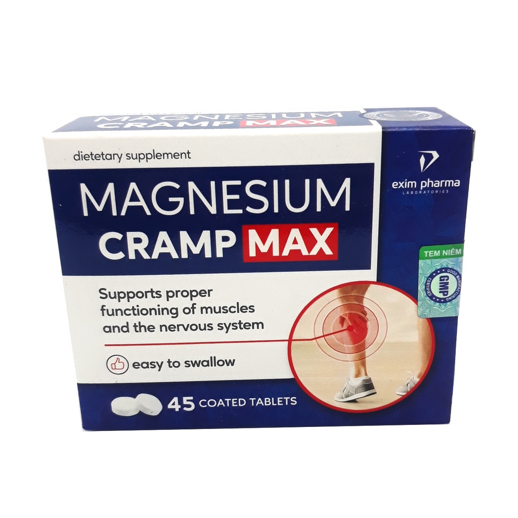 Viên Uống Phòng Chống Co Cơ Chuột Rút Magnesium Cramp Max 45 Viên [ Nhập Khẩu Balan ]