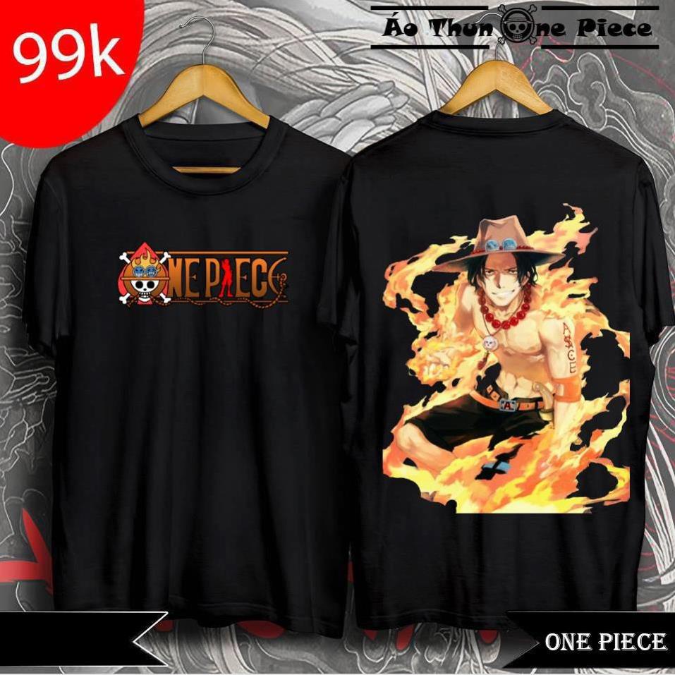 ⚡️FREESHIP⚡️Áo Thun In Hình Portgas D. Ace Trắng Và Đen Cực Đẹp - Áo thun One Piece