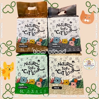 Cát đậu phụ Natural Tofu Cat Litter 6L Đổ Được Cầu Dành Cho Mèo